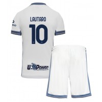 Camisa de time de futebol Inter Milan Lautaro Martinez #10 Replicas 2º Equipamento Infantil 2024-25 Manga Curta (+ Calças curtas)